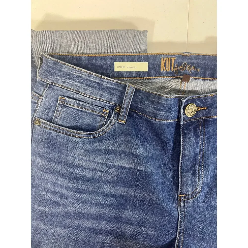 NEW! KUT from the Kloth Carrie Boyfriend Jeans Womens‎ Size 12 Denim Relaxed Fit - Picture 9 of 12